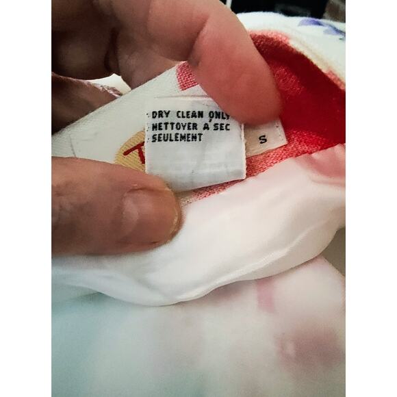 Talbots Linen Skirt Cottagecore Boho Glam Lined Floral Party Beach Casual 10P - Picture 7 of 12